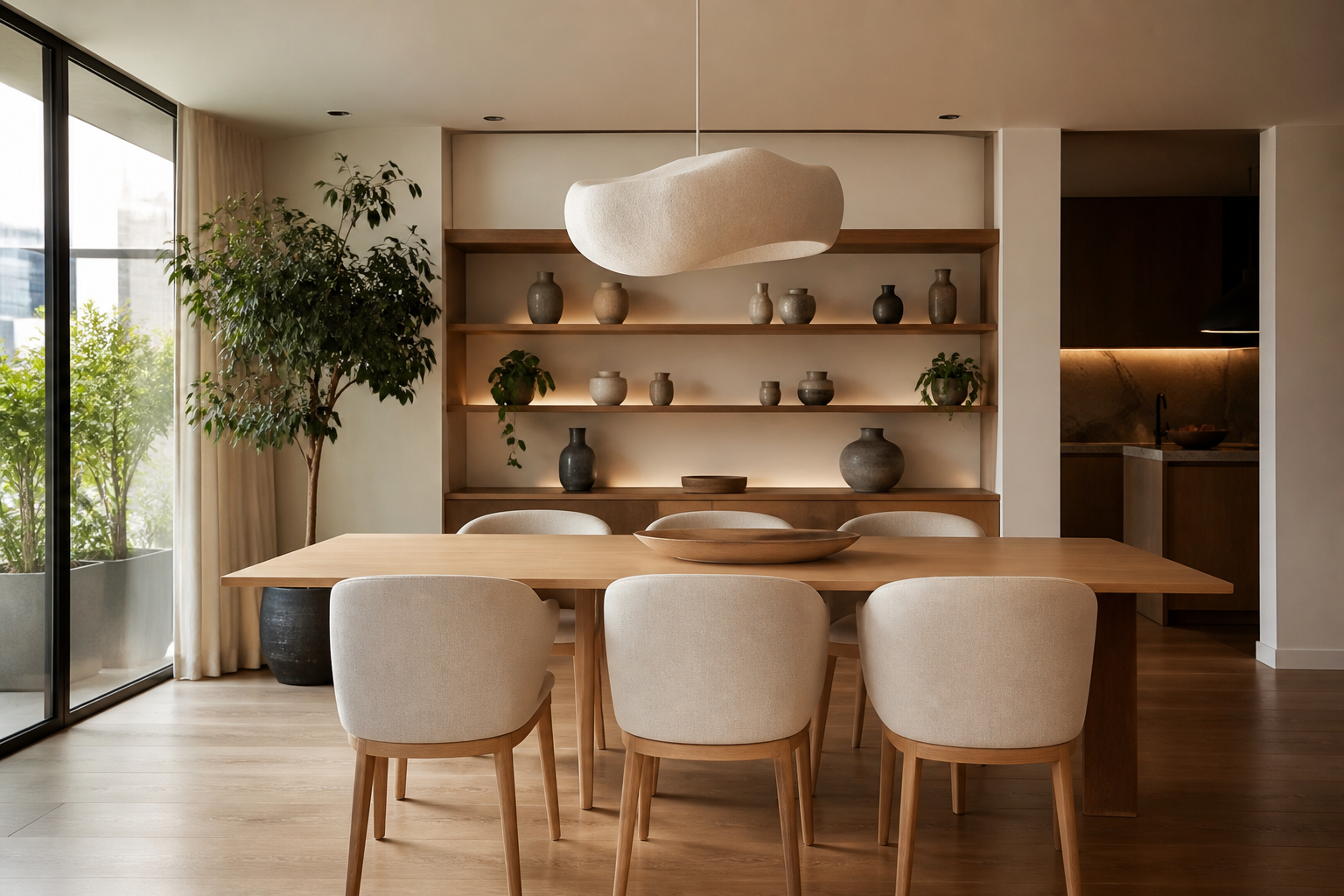 Comedor residencial diseñado por Daniela Fuentes