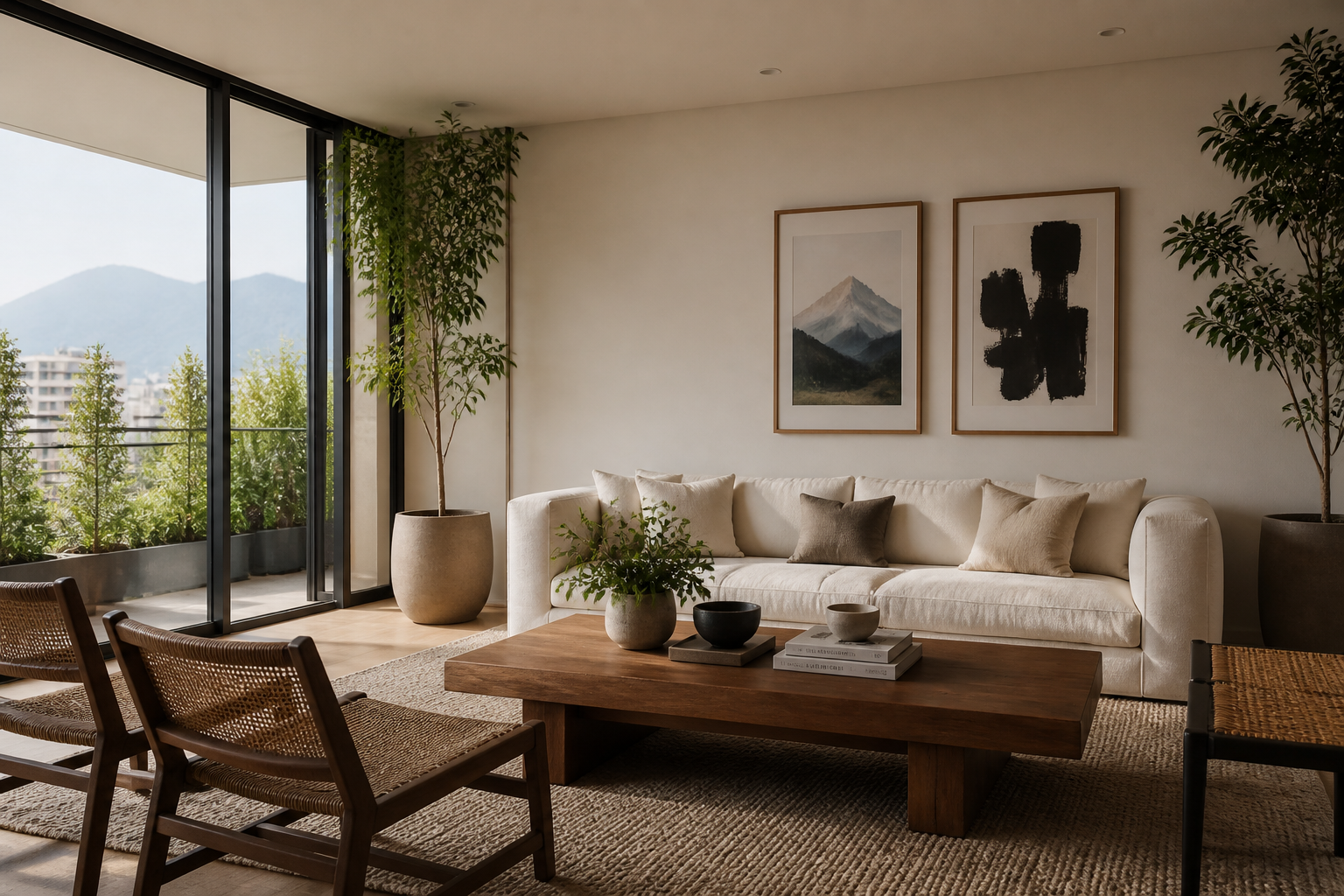 Living residencial diseñado por Daniela Fuentes
