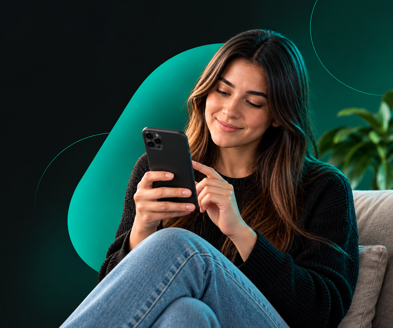 Persona usando un teléfono